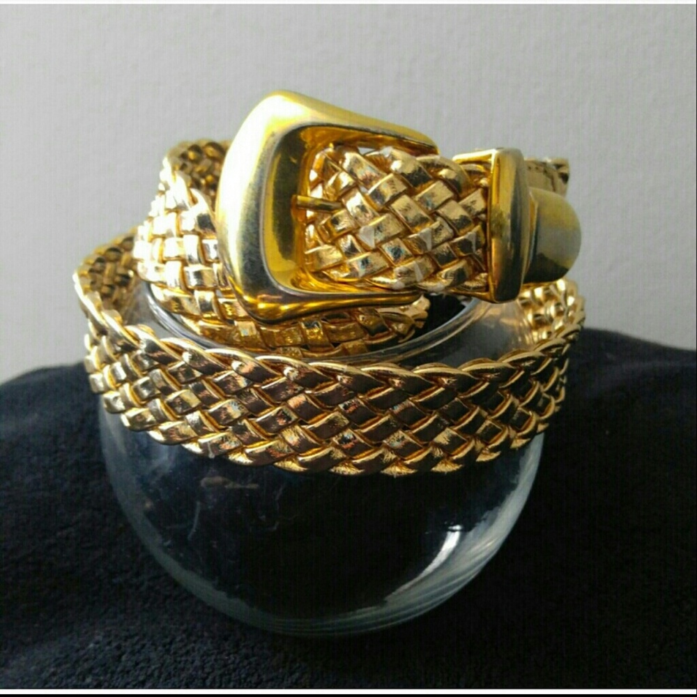 Day Lor Vintage Gold Braided Blelt - Picture 1 of 4